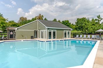 Sun Deck and Poolside Cabanas at The Crossings at White Marsh Apartments, White Marsh, 21128